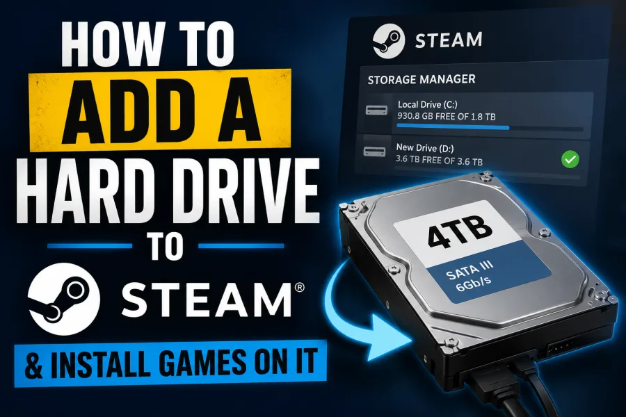 How to Add a Hard Drive to Steam & Install Games On It - Click Master Academy how-to guide