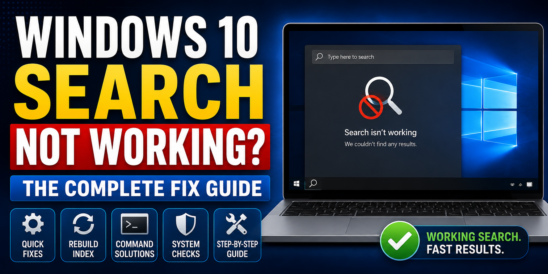 Windows 10 Search Not Working? The Complete Fix Guide - Click Master Academy how-to guide